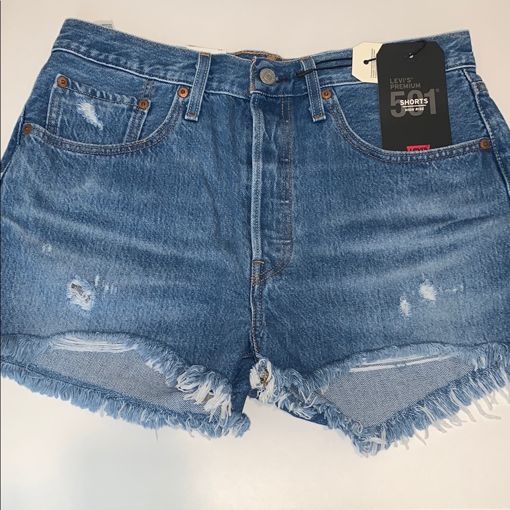 Levi's 501 Women's Blue Denim Shorts